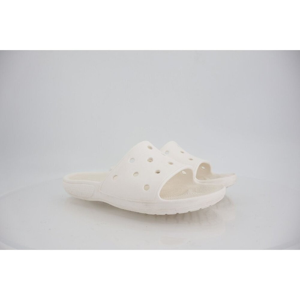 Crocs Classic Slide Sandal Women's Size 9 White Rubber Casual Beach Shoe